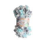 Пряжа Alize (Ализе) Puffy Fine Color / уп.5 мот. по 100 г, 14,5м, 5939 секционный A