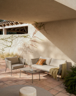 Двухместный уличный диван Zivia из веревки цвета экрю и стали таупе 178 см