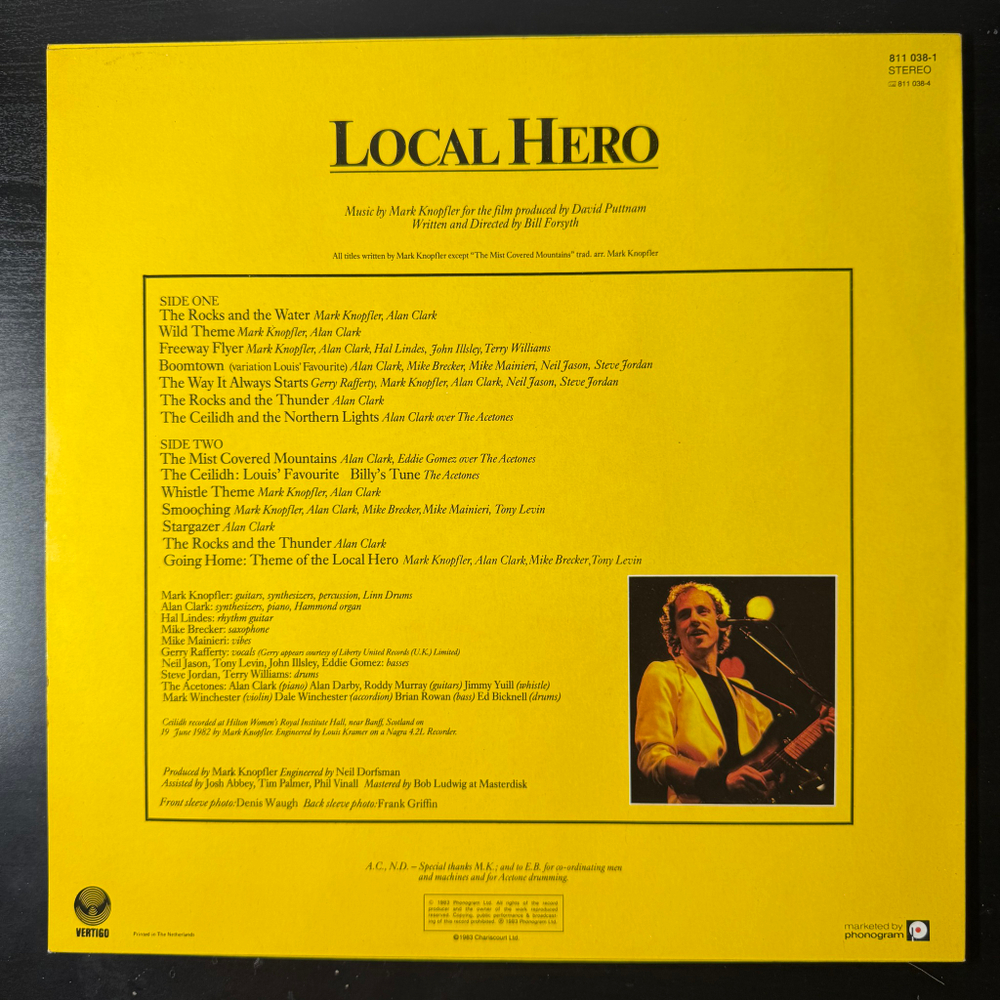 Mark Knopfler ‎– Local Hero (Голландия 1983г.)