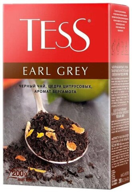 Чай черный Tess цедра цитрусовых, аромат бергамота 100 г