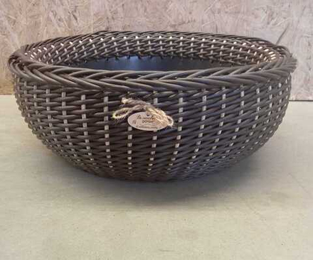 Кашпо плюшка шоколад+св.лоза  20л.