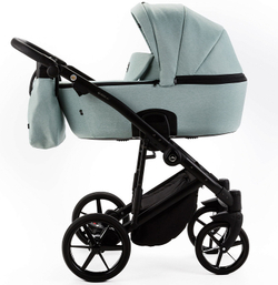 Детская коляска Adamex Mobi New 2 в 1 MN-TK27 TIP (СЕРО-ЗЕЛЕНЫЙ)