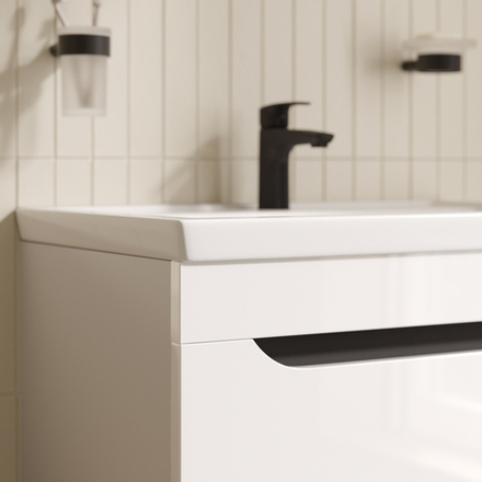 Тумба с умывальником IDDIS Ray, подвесная, 70 см, белый, RAY70W0i95K