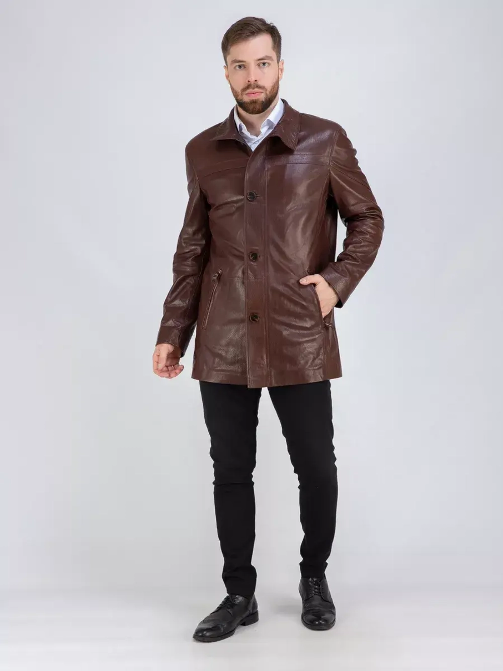 Кожаная куртка демисезонная