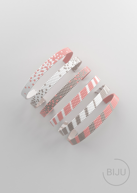 Схема PEYOTE, Схема браслета мозаичное плетение, узор из Miyuki Delica 11/0, файл PDF, №134