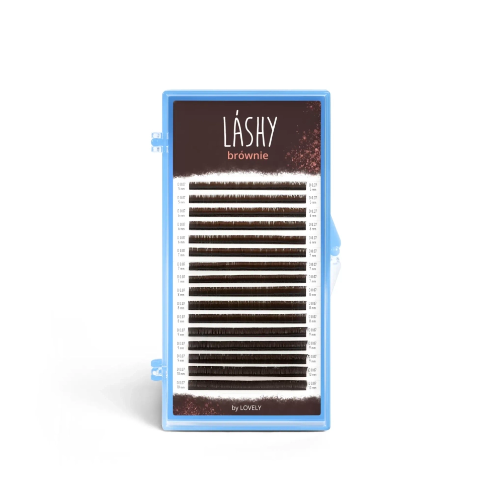 Ресницы коричневые LASHY Brownie ОД 16 линий