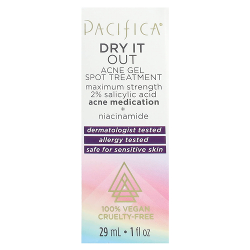 Pacifica, Dry It Out, Гель для лечения пятен от прыщей, максимальная сила, 1 жидкая унция (29 мл)