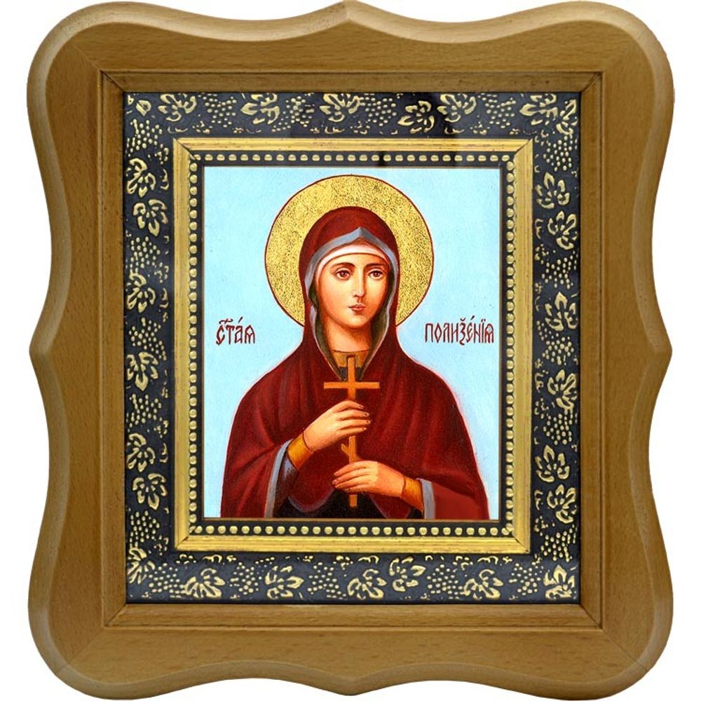 Поликсения Испанская, преподобная дева. Икона на холсте.