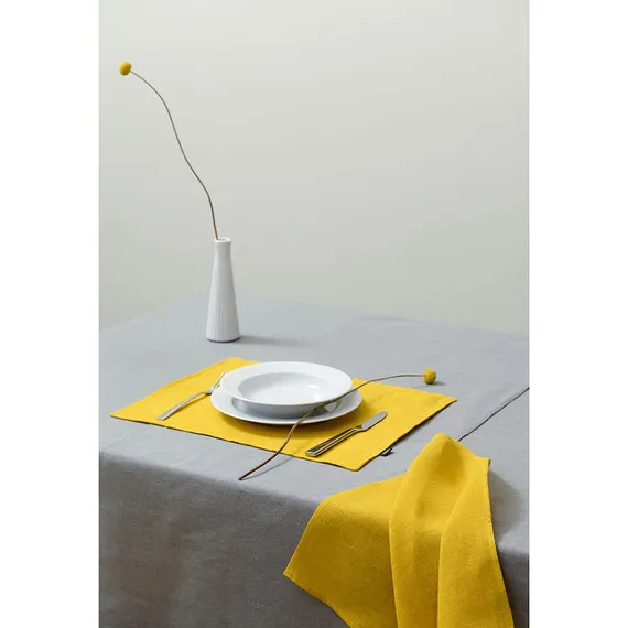 Скатерть из стираного льна серого цвета Essential, 150х250 см