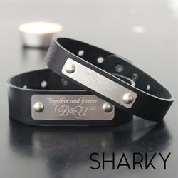 Парные кожаные браслеты с гравировкой на заказ для двоих