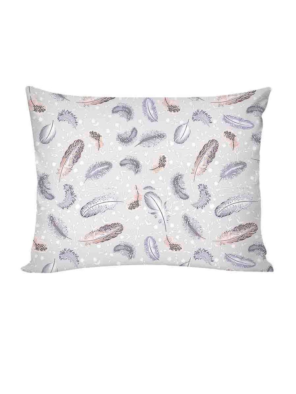 Постельное белье перкаль Сказка "Перышко" 1,5-сп Наволочка 50х70 см 1 шт Простынь на резинке 90x200 см Пододеяльник 145x215 см