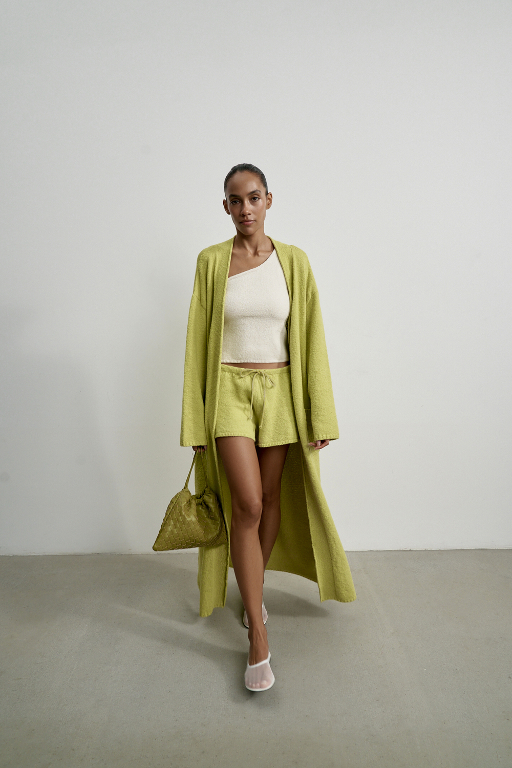 Кардиган ROMEE длинный, лайм