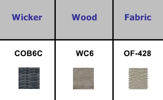 Комплект уличной мебели Jura из массива акации, алюминия и ротанга, серый, натуральный