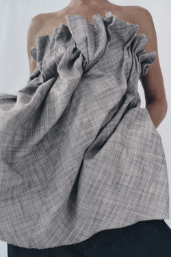 ZARA ТОП СО СБОРКАМИ И ОТКРЫТЫМИ ПЛЕЧАМИ — ZW COLLECTION, РАЗНОЦВЕТНЫЙ