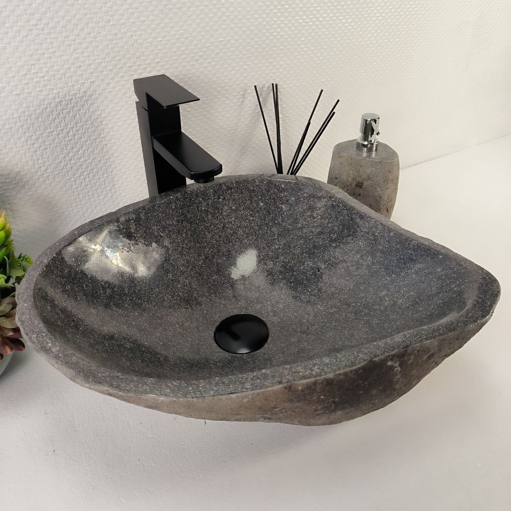Раковина из речного камня RS-65139 43*39*15 0856