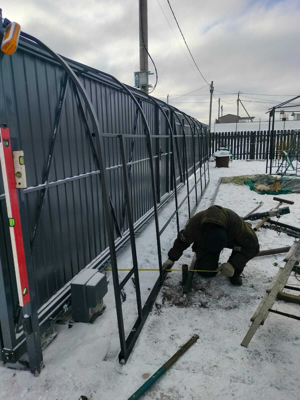 Навес под откатные ворота.