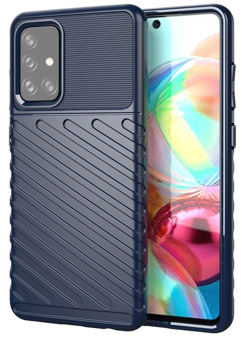 Темно-синий защитный чехол для Samsung Galaxy A72 с 2021 года, серия Onyx от Caseport