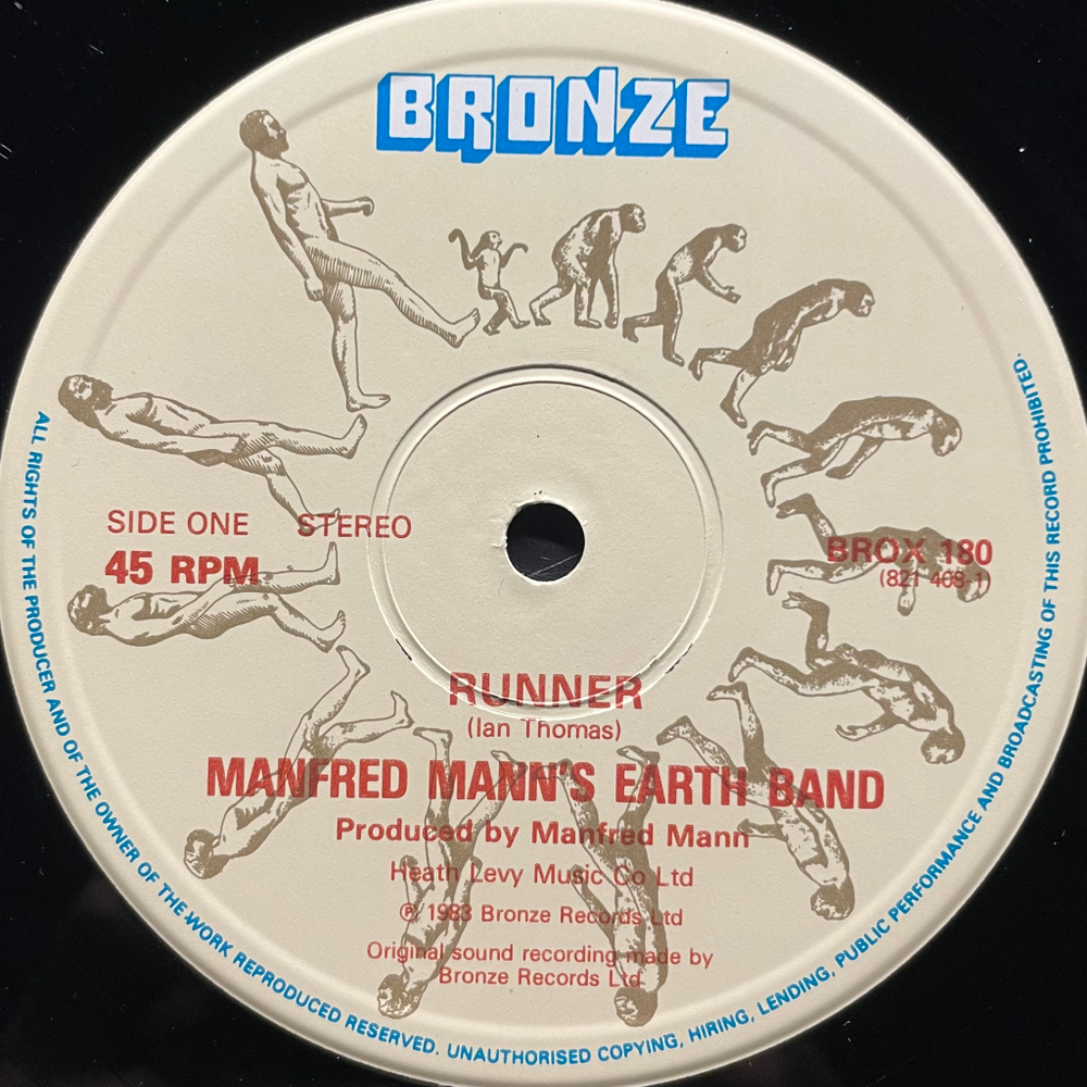 Manfred Mann's Earth Band ‎– Runner (Англия 1984г.) 12", 45 RPM