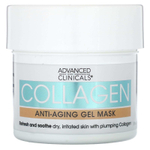 Advanced Clinicals, Collagen, антивозрастная гелевая косметическая маска, 148 мл (5 жидк. унц.)