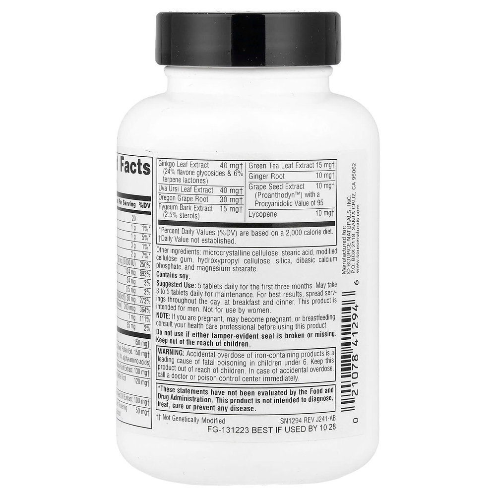 Source Naturals, Prosta-Response ™, 45 таблеток