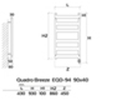 FORMA Breeze полотенцесушитель электрический EQD 90x40 cм