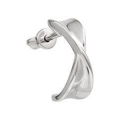 Серьги Полукольца Мебиус из серебра 925 пробы