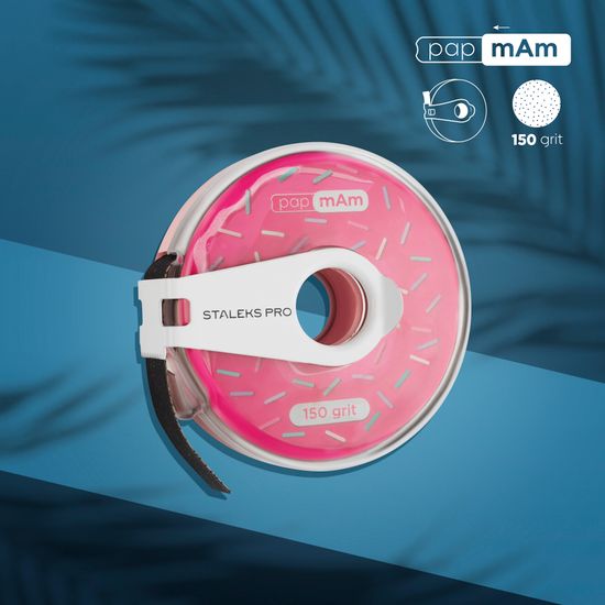 Сменный файл-лента STALEKS PRO papmAm в пластиковой катушке Bobbinail 150 грит