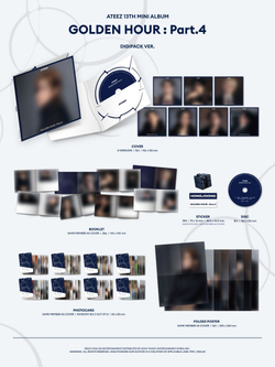 (ПРЕДЗАКАЗ) Альбом ATEEZ - GOLDEN HOUR : PART.4 13th Mini Album DIGIPACK 8 Version SET
