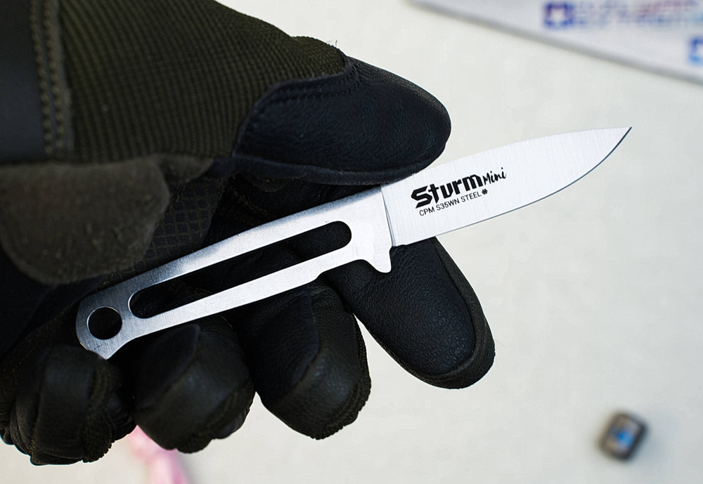 Туристический нож Sturm Mini AUS-10Co StoneWash Pink Kydex