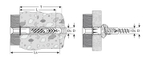 Дюбель универсальный полипропиленовый, без бортика, в комплекте с оцинкованным шурупом, 12 х 71 мм, 3 шт, ЗУБР