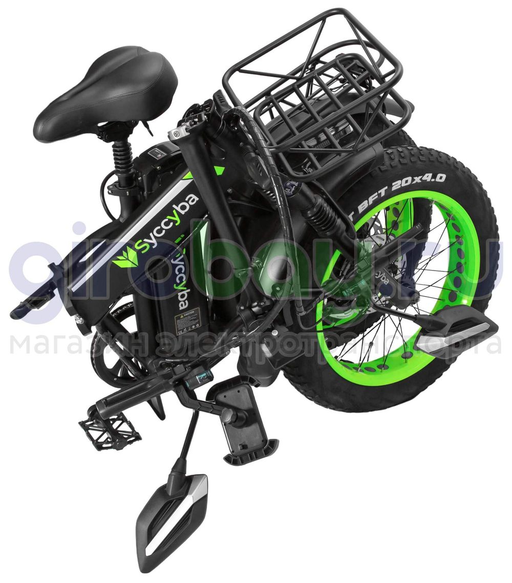 Электровелосипед Syccyba F10 Pro 2025 года (48V/15Ah) - Салатовый обод фото №15