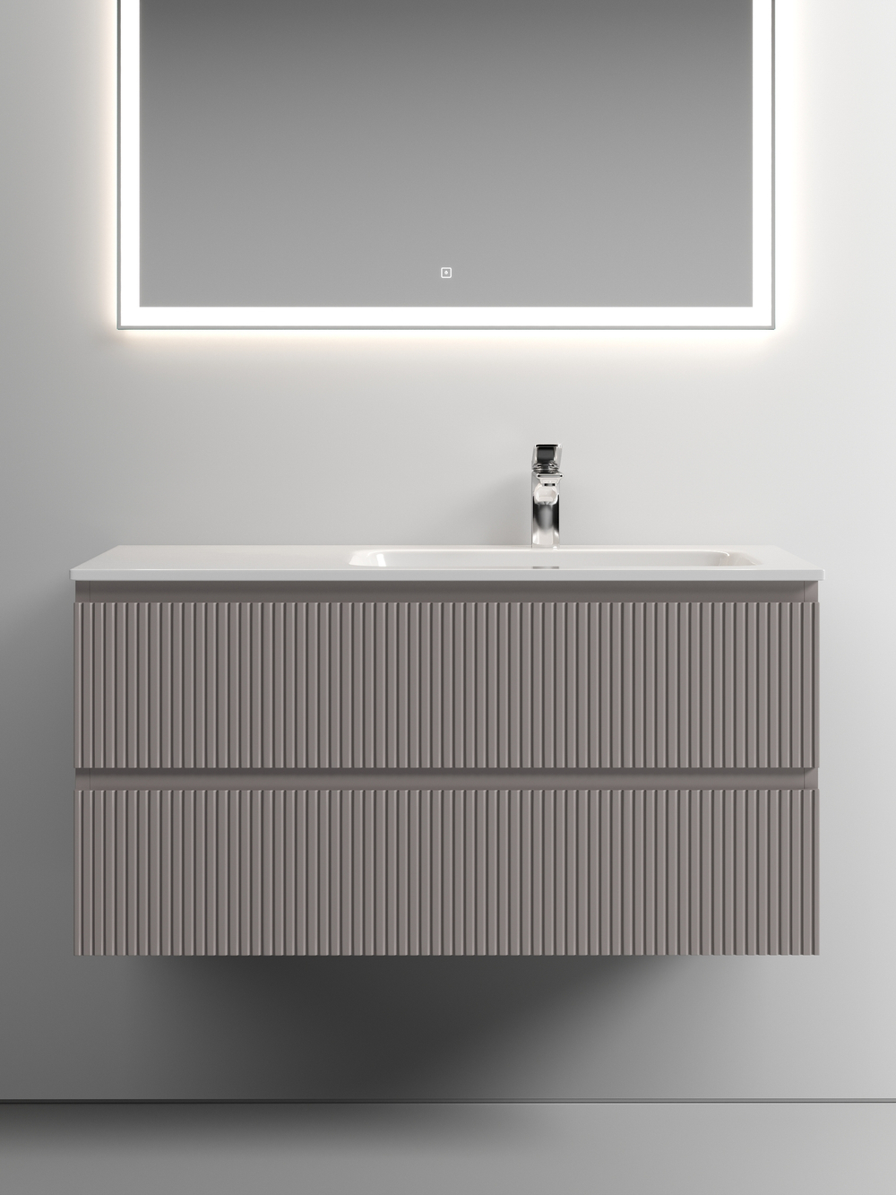 Тумба с раковиной Sancos Snob T 100 см SNT100RSM правая, doha soft
