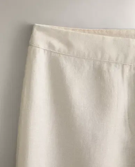 ZARA HOME ЛЬНЯНЫЕ БРЮКИ, ЭКРЮ