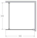 Душевая перегородка Cezares LIBERTA-L-1-130-120-C-NERO