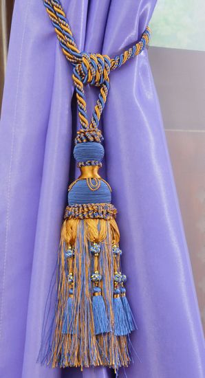 Комплект штор Lisa (васильковый) шик-сатен.