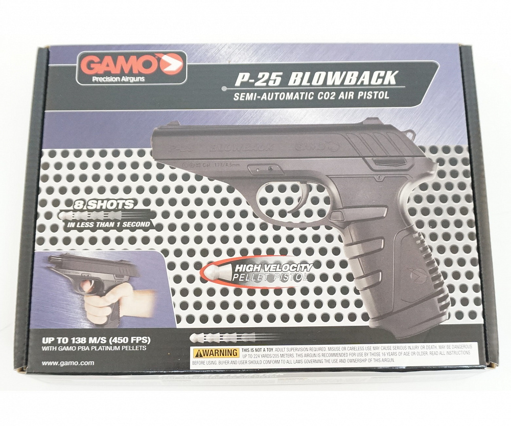Пневматический пистолет GAMO P-25 BLOWBACK