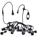 Гирлянда для улицы «Фонарики» 5 м 10 ламп LED (11.5*5.5 см) черн.пров, 1 реж.,IP-54 (220 V), Теплый белый (возможность соединения)