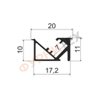 LD01 Профиль врезной для светодиодной ленты, 3м, Латунь A21, шт
