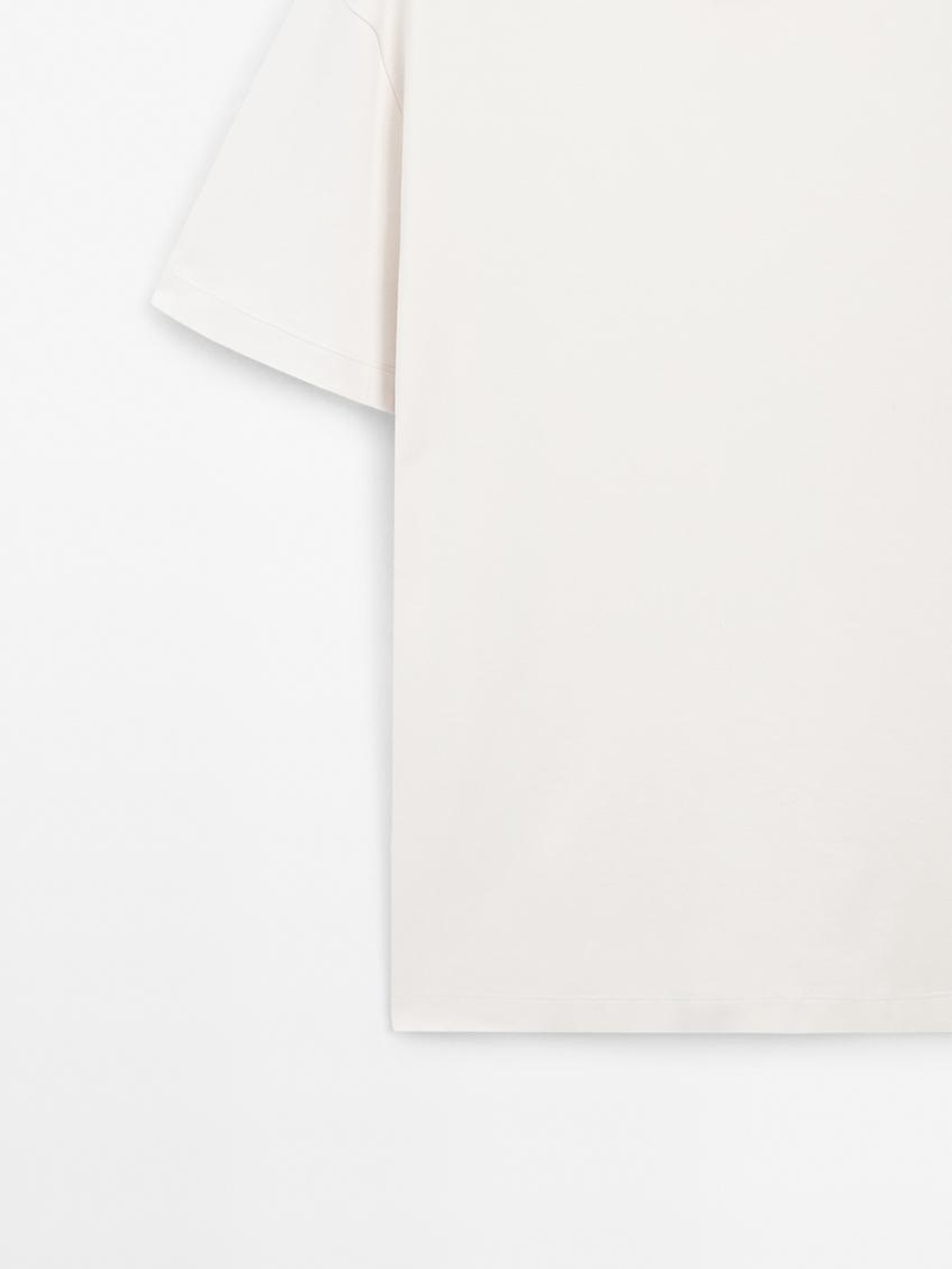 Massimo Dutti Хлопковая футболка-поло с короткими рукавами, натуральный