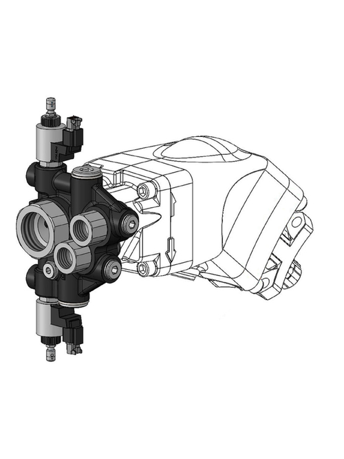 Клапан перепускной by-pass 24V для насосов серии TWINFLOW 53+35/53+53/70+35 10820024556