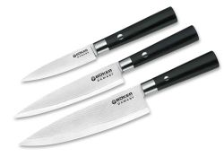 Набор кухонных ножей Boker 130420SET Damascus Black Knife Trioфотография - 1