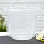 Горшок для орхидеи 2л с поддоном прозрачный