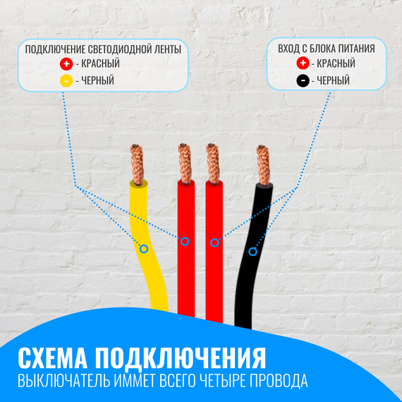 Сенсорный выключатель Smart Aura для светодиодной ленты 12/24В