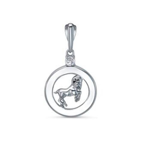 Подвеска из серебра с фианитами