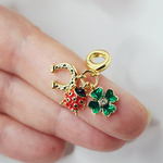 Подвеска "на удачу", бейл, позолота, цветная эмаль, р-р 10мм, люкс фурнитура, штучно