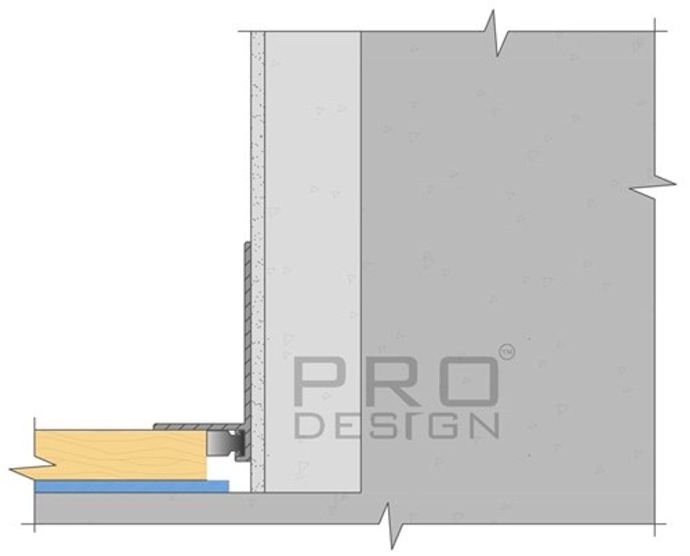 Щелевой плинтус Pro Design Mini L 601 Черный муар 2700мм