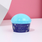 Бомбочка для ванны в форме кекса «Сияние звезд!» с ароматом ванили и молока - 120 гр. (Цвет: голубой)