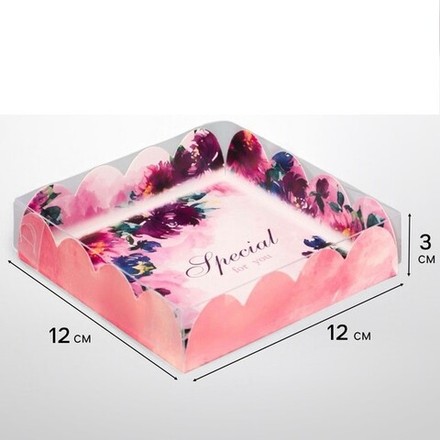 Коробка 12*12*3 см Для тебя