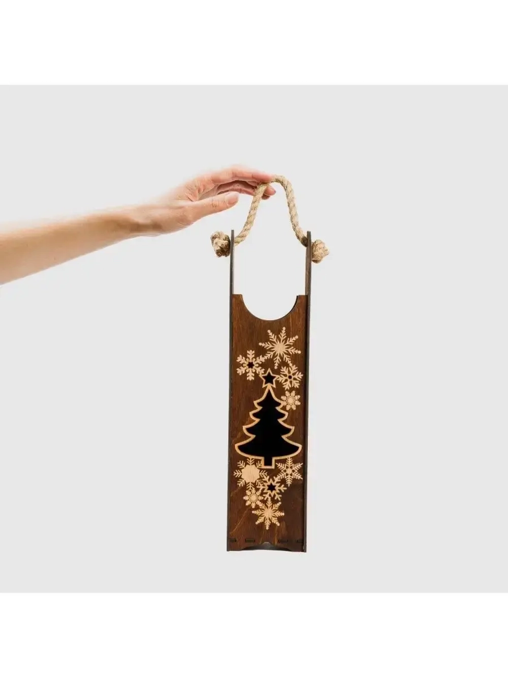 Новогодняя подарочная коробка для вина