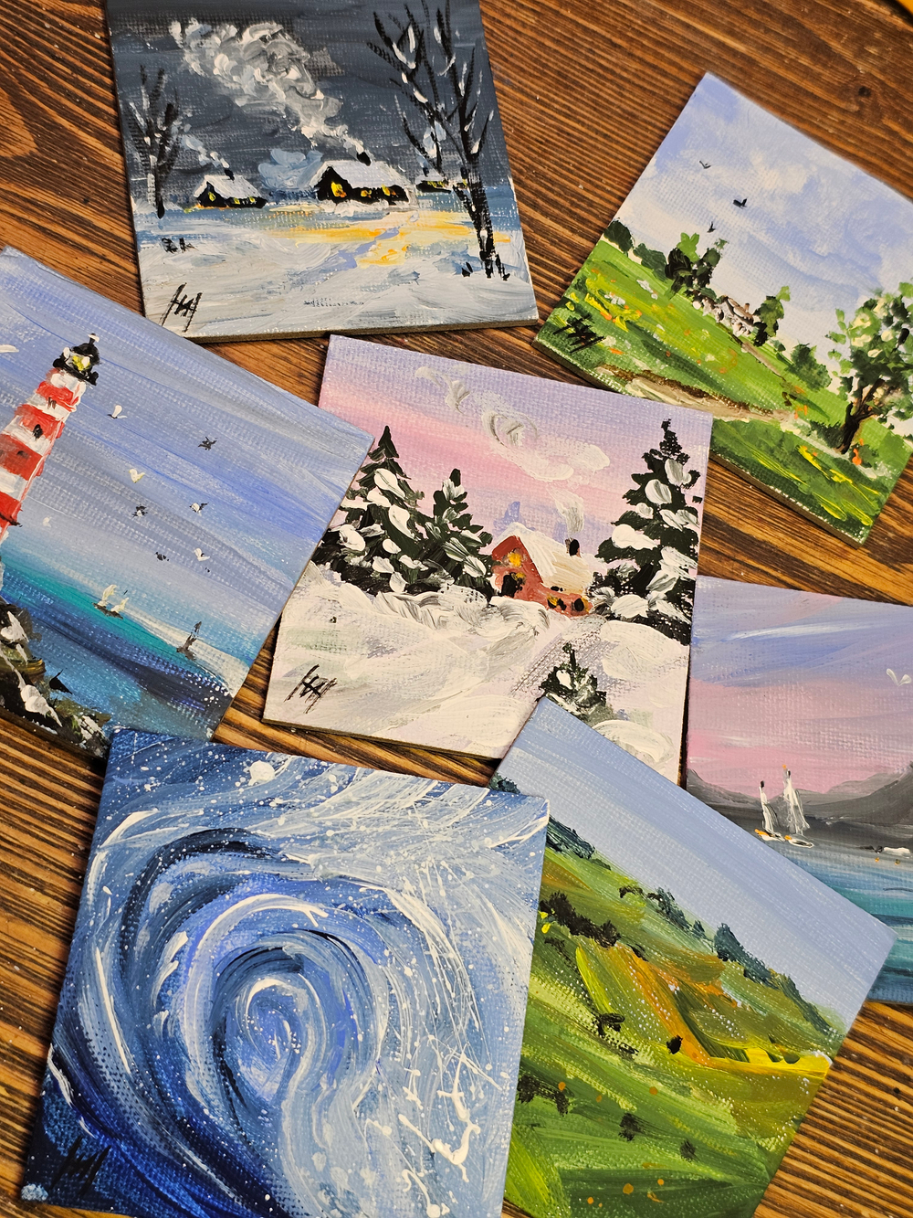 Магнит на холодильник с авторской росписью "Просторы России"